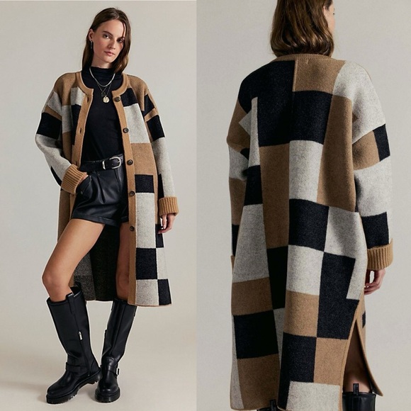 Free People Sweaters - NWT Free People Check Me Out Long Cardigan Jacket